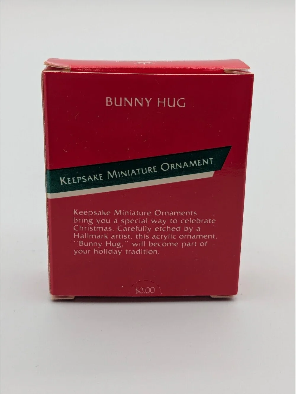 Hallmark Keepsake Bunny Hug Miniature Ornament 1989, New in Box